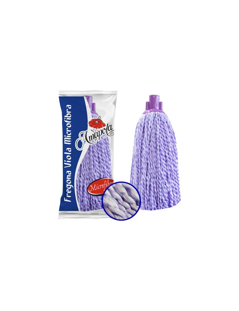 FREGONA MICROFIBRA BICOLOR ROJO/BLANCO 170G