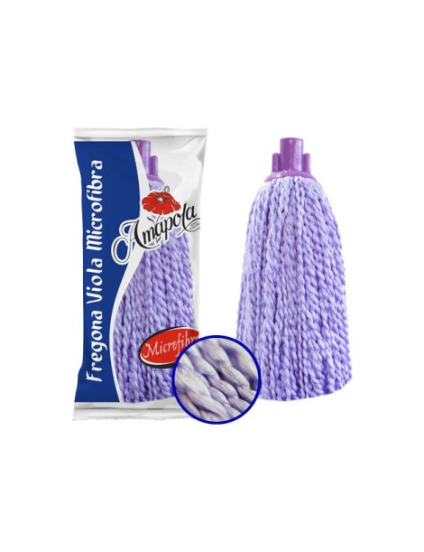 FREGONA MICROFIBRA BICOLOR ROJO/BLANCO 170G