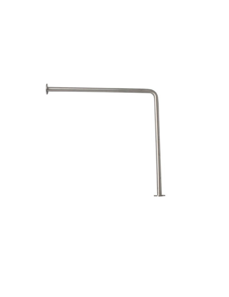 BARRA PARED SUELO 90º EN ACERO INOX SATINADO  AISI 304