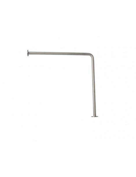 BARRA PARED SUELO 90º EN ACERO INOX SATINADO  AISI 304